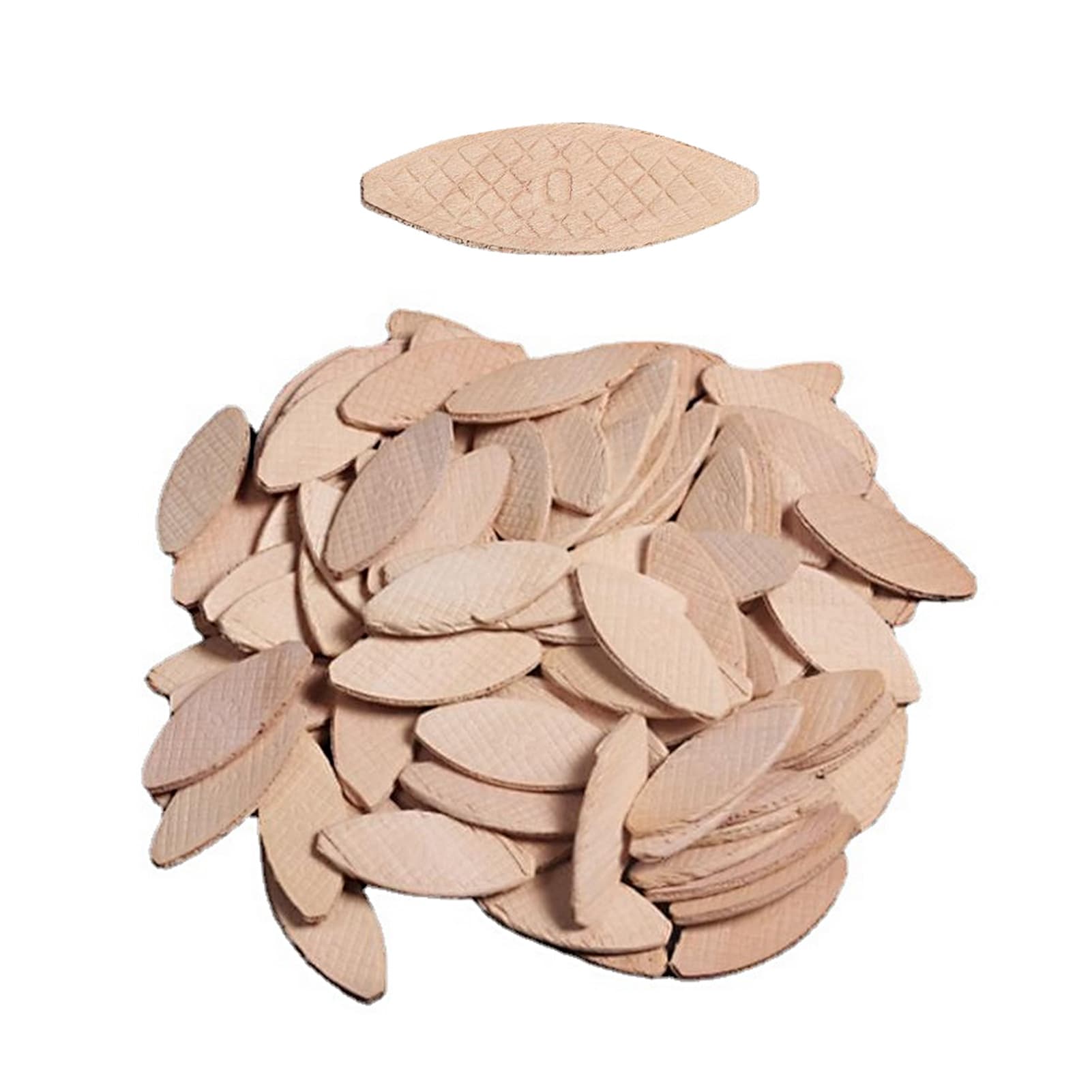 100 Pack Biscuit Joinery Dowels Solid Beech Wood Splines for Woodworking Biscuit Joiner Cabinet Making Panel Connection