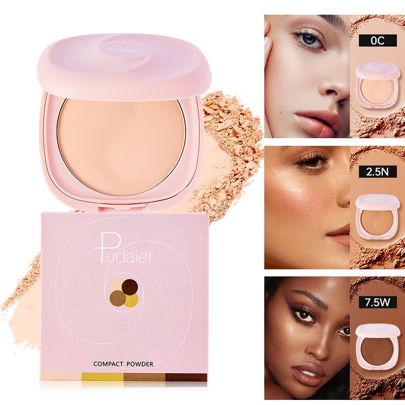 Cross-border Pudaier powder cake setting foundation honey powder cake loose powder Amazon waterproof concealer powder oil control powder cake