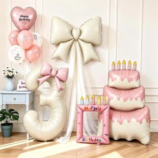 Birthday Scene Decoration Balloon Set for 5-Year-Old Baby Children's Party Balloon Boy Girl Ritual Sense Background Wall