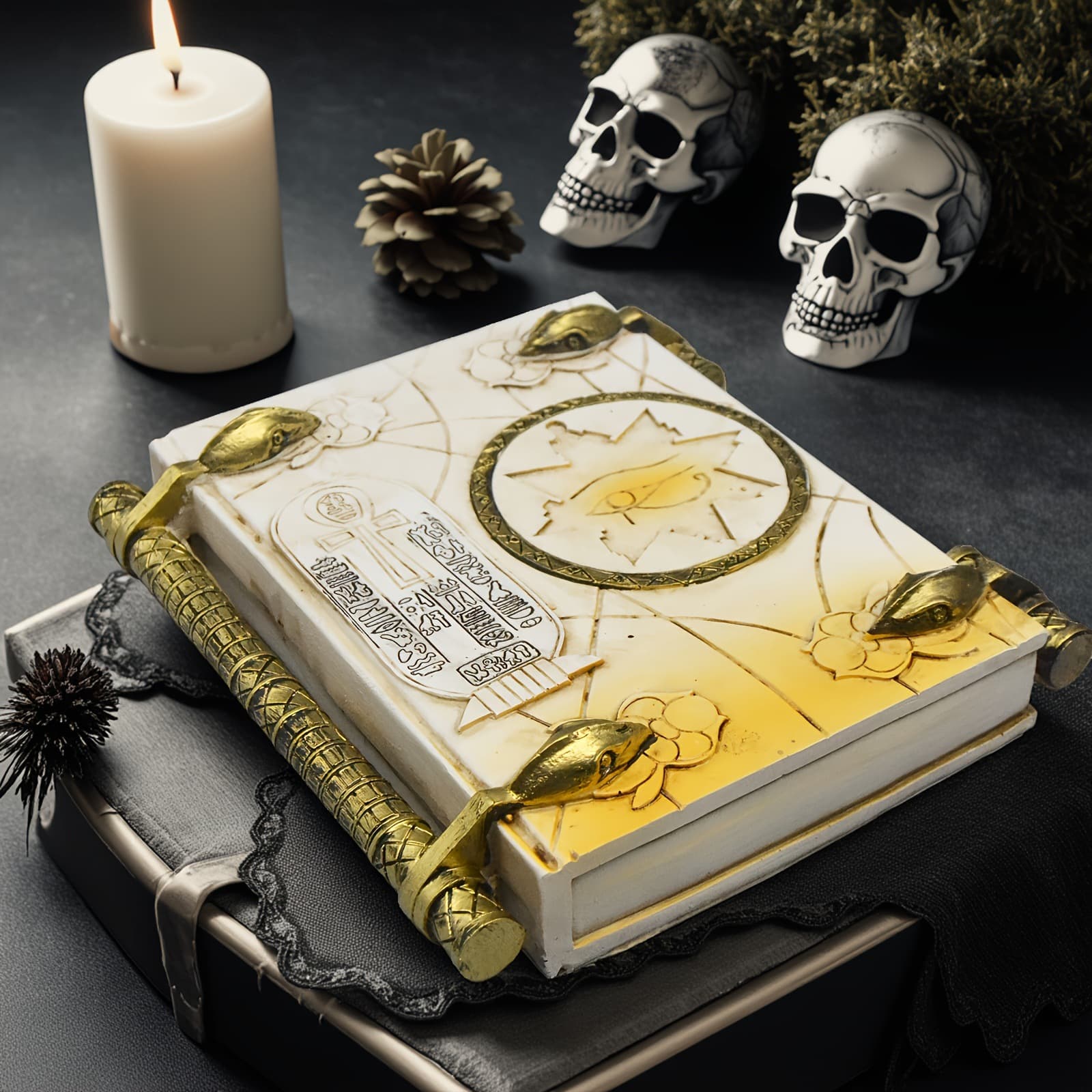 Cross-border new product Book Of The Dead Mummy Death Magic Book Resin Crafts Ornament Notepad