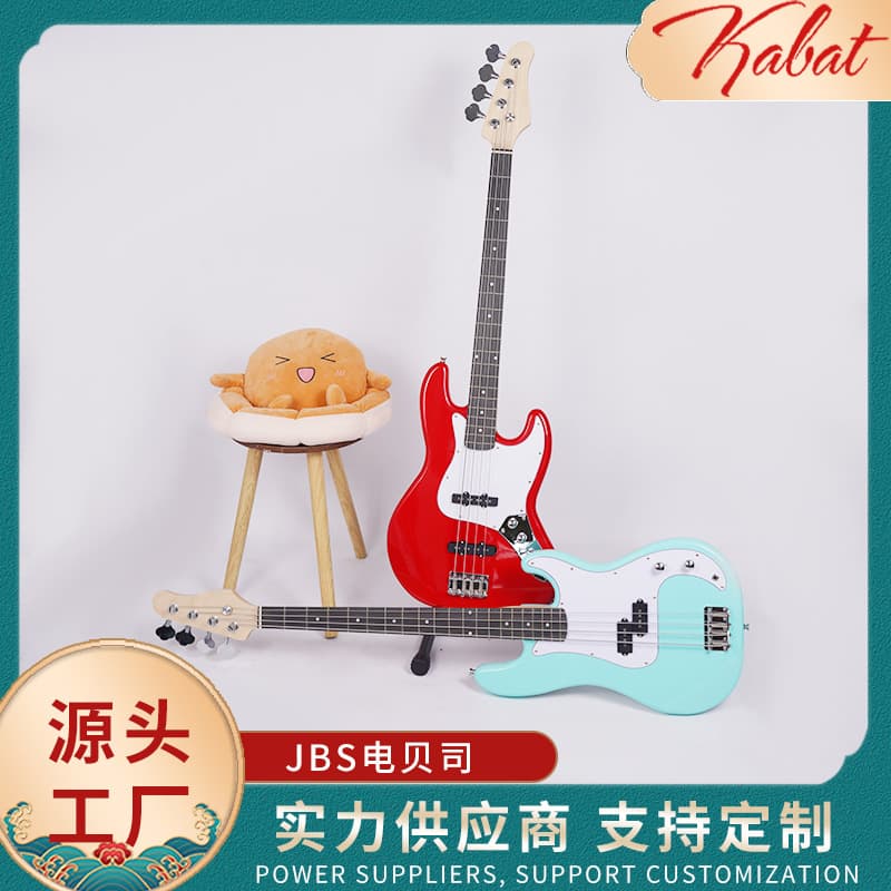 Directly powered by the manufacturer, the four-string electric bass guitar is a beginner's entry-level electric guitar for children and adults.
