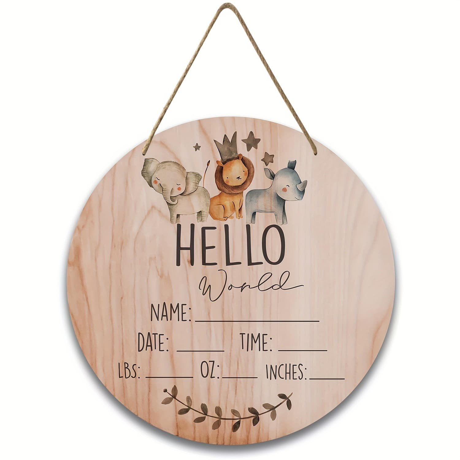 Cross-border creative wooden handicraft house sign, circular logo, creative decorative sign, home pendant