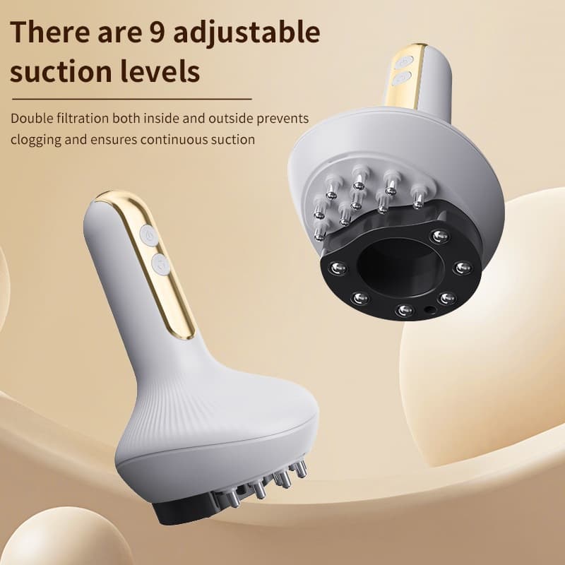Cross-Border Multifunctional Electric Cupping Massager for Health, Scraping Cupping Negative Pressure Heating Cupping Device Meridian Brush