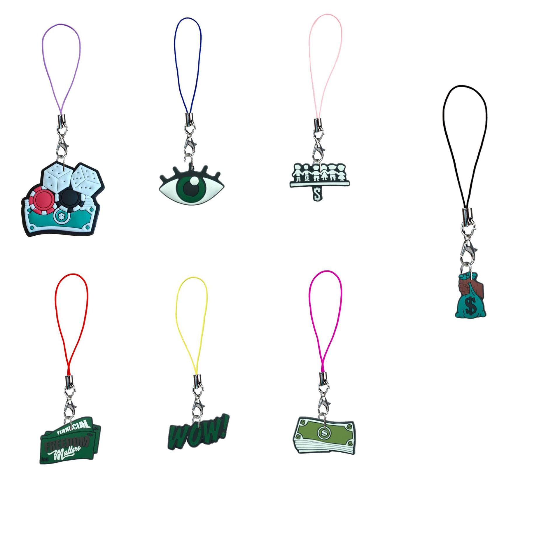 Amazon Dollar Theme 19 Short Handheld Lanyard, AliExpress Creative Cartoon Multifunctional Adjustable Unisex
