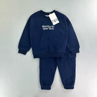 Hot Children's Autumn/Winter Long Johns Fleece Boys' Thermal Pullover Sportswear Homewear Sweatshirt Set