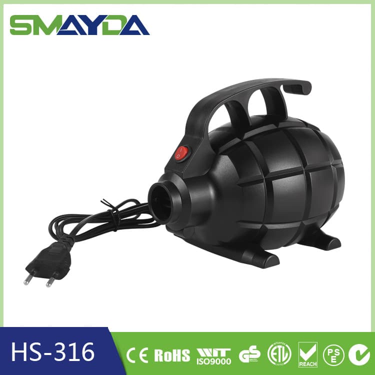 High Power 600W Electric Inflation Pump for Air Beds, Tents, Yoga Mats HS-316 Durable Portable Air Pump for Outdoor Camping