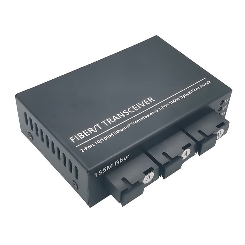 Reverse POE photoelectric media converter 100M 3 optical 2 electrical fiber optic transceiver 155M single mode single fiber SC interface