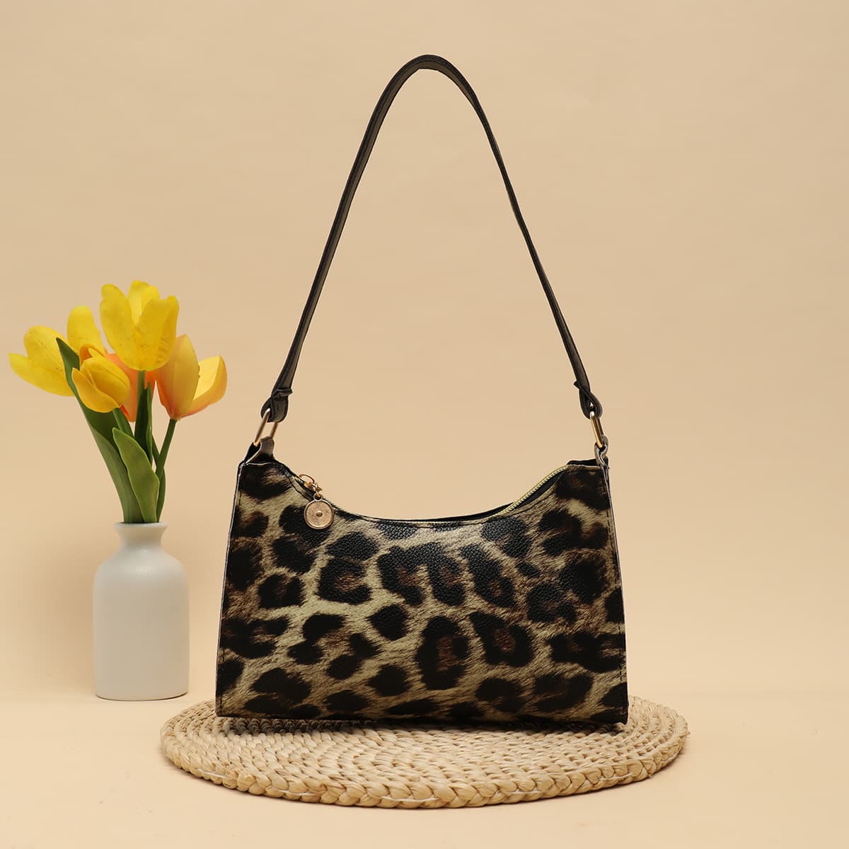 Trendy Fashion Animal Print Women's Bag Underarm Bag 2025 New Bag Women Leopard Print Snake Print Small Niche Women's Bag