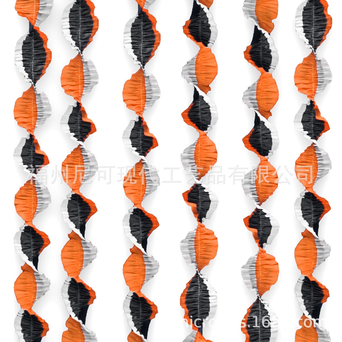 Halloween Crepe Paper Roll Sewn Party Decoration Banner Streamer Hanging Ornament for Spooky Horror Atmosphere