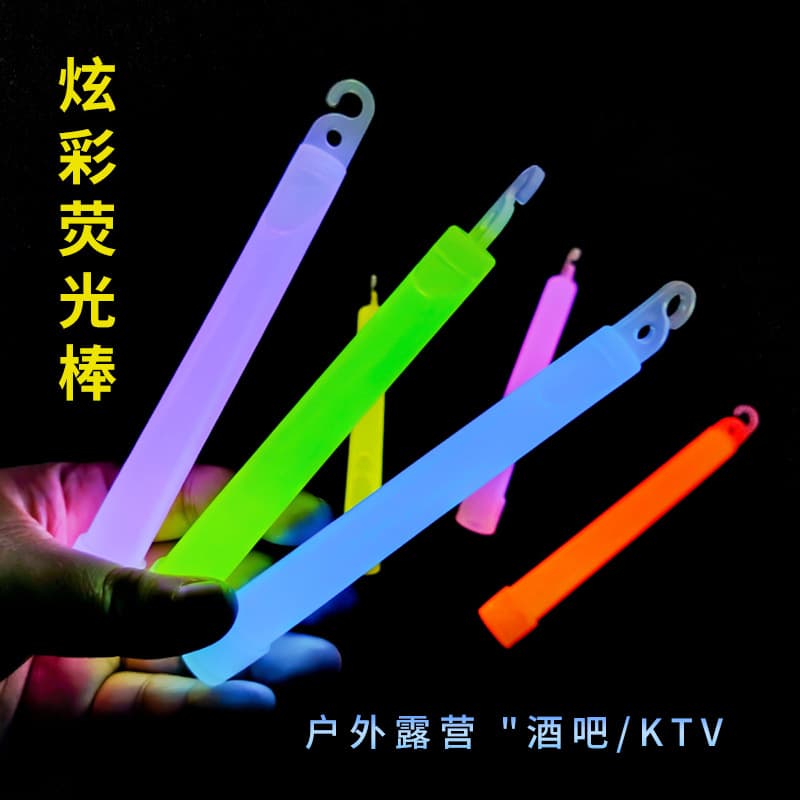 Outdoor emergency glow sticks for rescue, firefighting, night illumination, and luminous hook sticks.