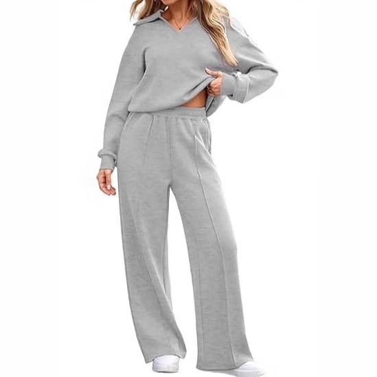 Women's Sport & Leisure Suits Spring Autumn Amazon European American Clothing New Pocket Vacation Travel Two-Piece Set for Women
