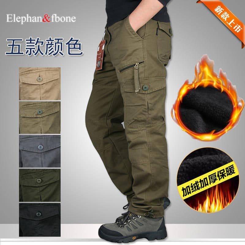 New Autumn Outdoor Casual Pants Multi-Pocket Cargo Pants Men Loose Cotton Multi-Pocket Trousers Autumn Hiking Pants Men Military Pants
