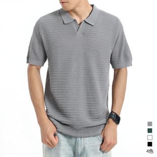 European and American Cross-Border Old Money Style Ice Silk Knitted Polo Shirt Short Sleeve Men's Sea Gull Collar Business Casual High-End Men's Clothing