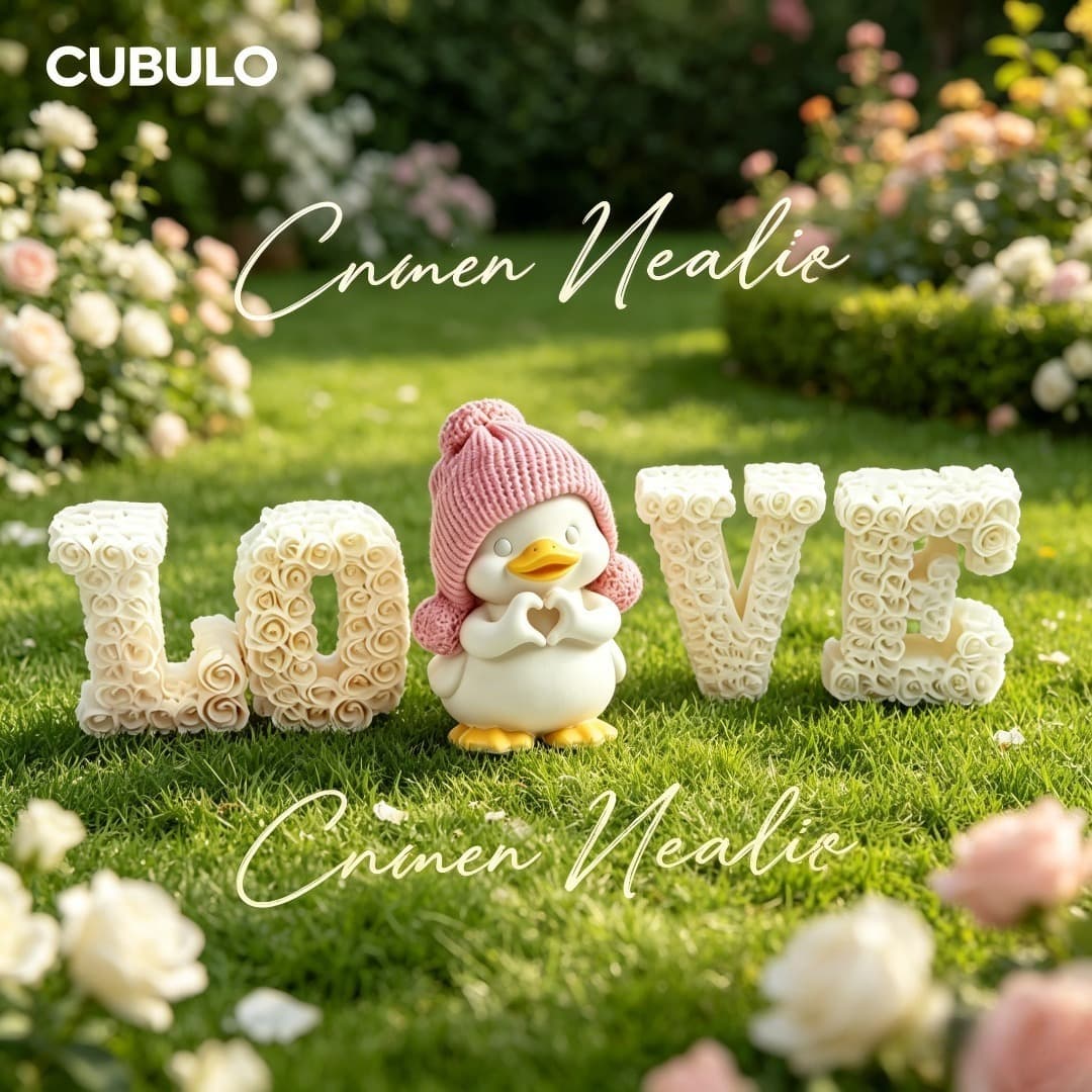 Cross-border hot style LOVE alphabet duck silicone mold DIY scented candle plaster ornaments