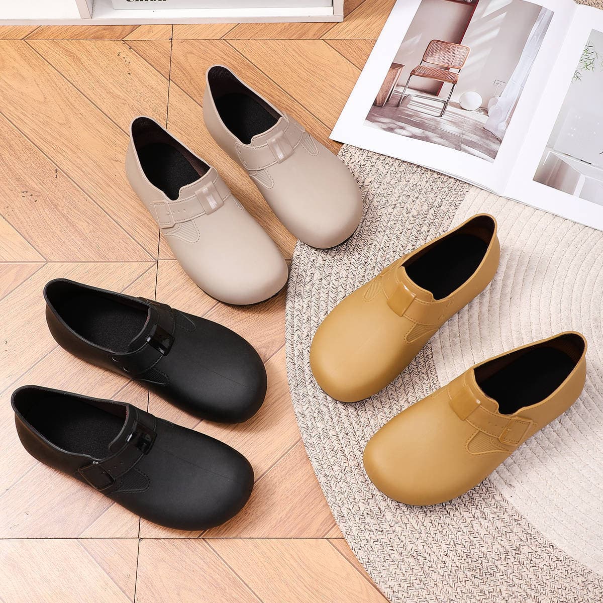 New Women's Campus Style Rubber Shoes Affordable Alternative Shallow Waterproof Shoes Lazy Rain Shoes Women Slip-on Women's Shoes Birkenstock Style