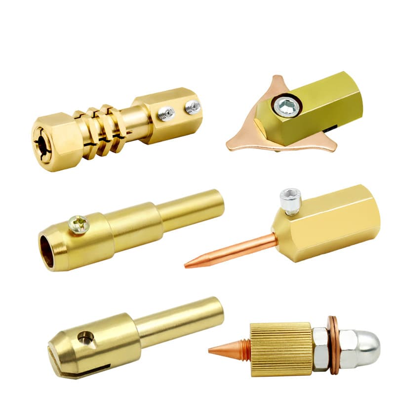 Auto body repair machine accessories: locking copper head, triangle plates, chuck, dent puller machine OT discs, carbon rods, copper clamps