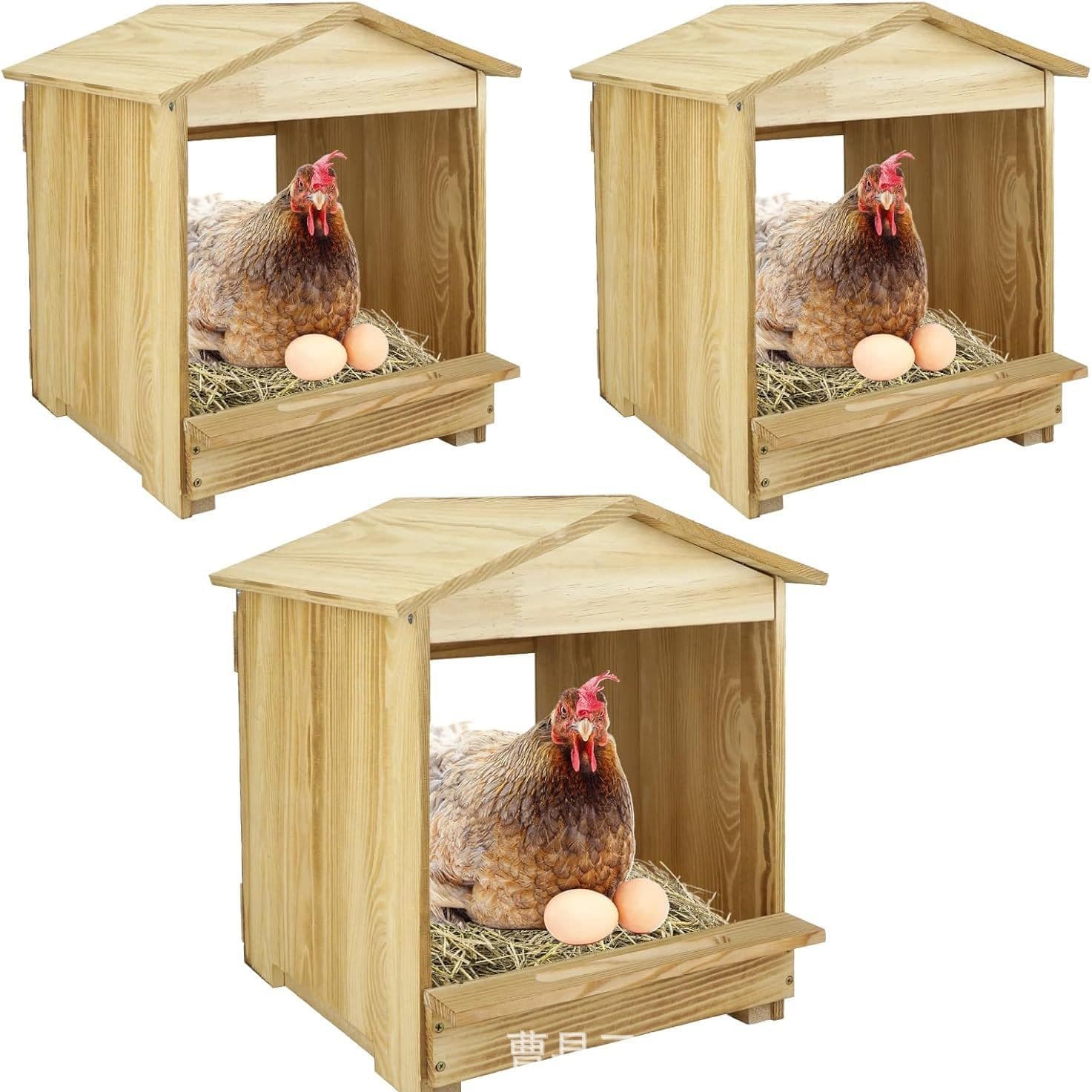 Wooden Chicken Coop Poultry Habitat Farm Hen House Breeding Incubation Box Solid Wood Nesting Box Poultry Supplies