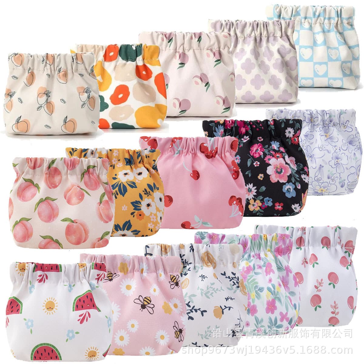 Waterproof Snap Closure Cosmetic Bag with Printed Pattern, Portable Fashion Lipstick Bag, Coin Purse, Everyday Carry