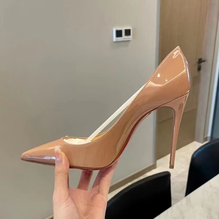 Spot ZS333-1 nude color shallow mouth pointed toe commuter high heels women's French stiletto heels not tiring feet high-end single shoes