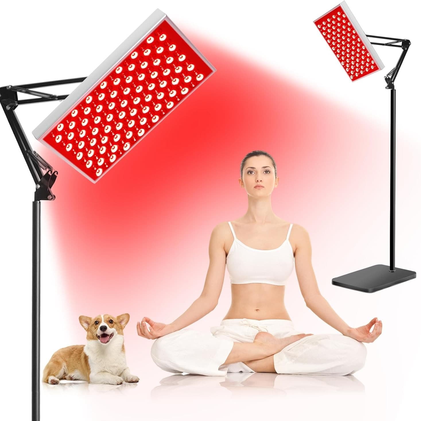 Amazon bestseller red light therapy lamp 45W floor model with 225 beads infrared lamp 850+660nm for home use