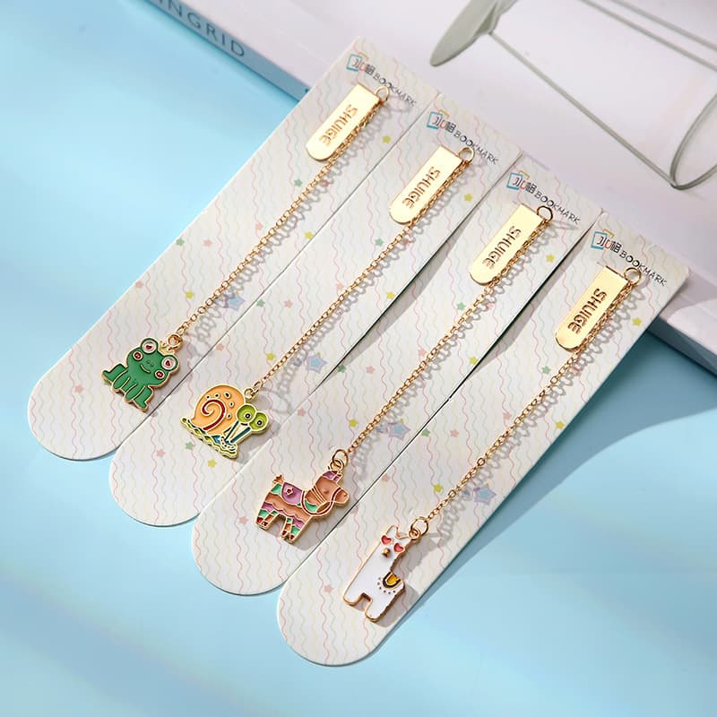Cartoon Animal Bookmark Pendant Student Back-to-School Season Souvenir Gift Ins Style Creative Bookmark Page Clip Page Turner