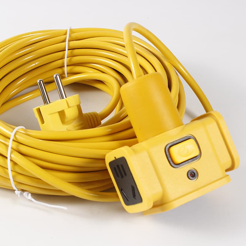 Extended cord floor socket high-power electric vehicle charging power strip with switch for home and engineering use