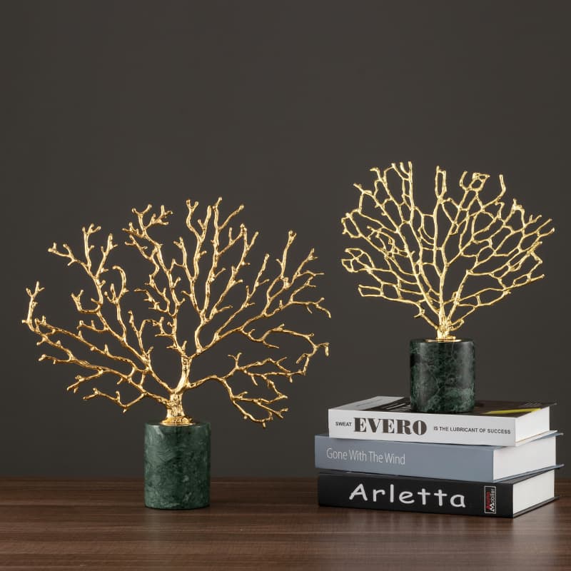 Modern Light Luxury Marble Decoration Nordic Abstract Coral Tree Wine Cabinet Entryway TV Cabinet Desktop Ornament