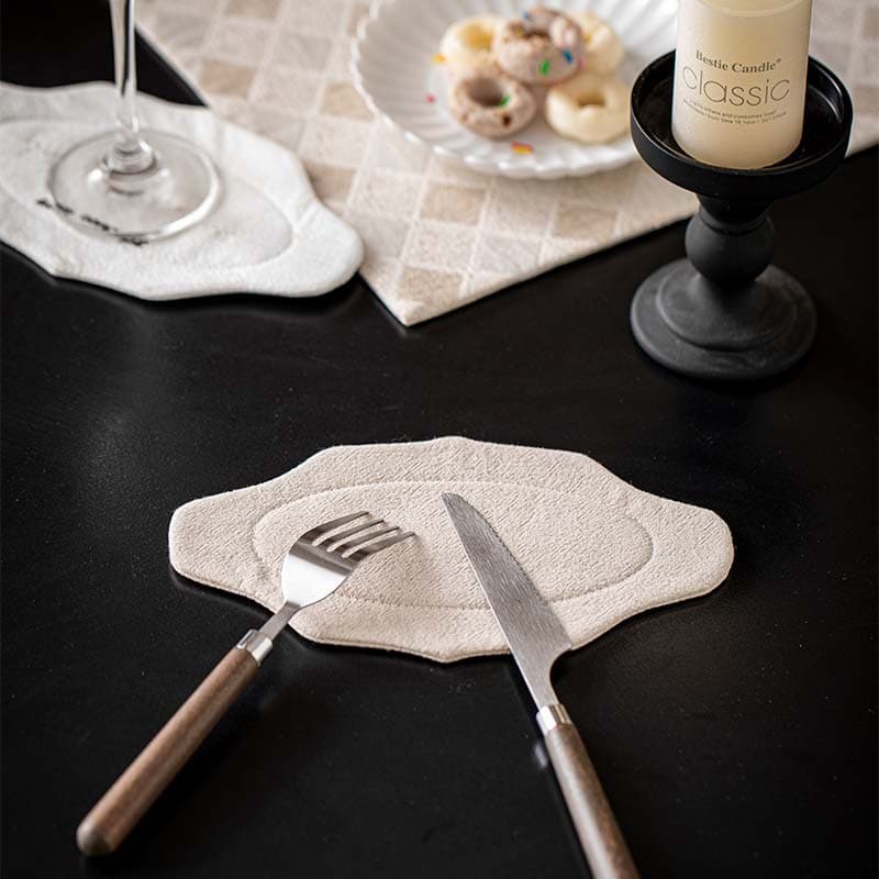 Cross-border Western food mats ins style fabric kitchen restaurant tableware coasters table mats plate mats wholesale coffee mats placemats
