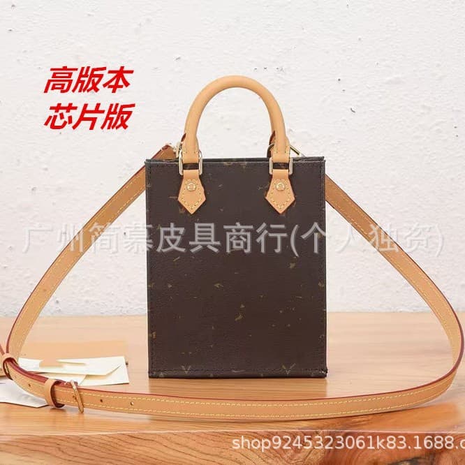 High-quality export genuine leather women's bag, classic Petit Sac Plat handbag, handbag shoulder bag crossbody bag, authentic version