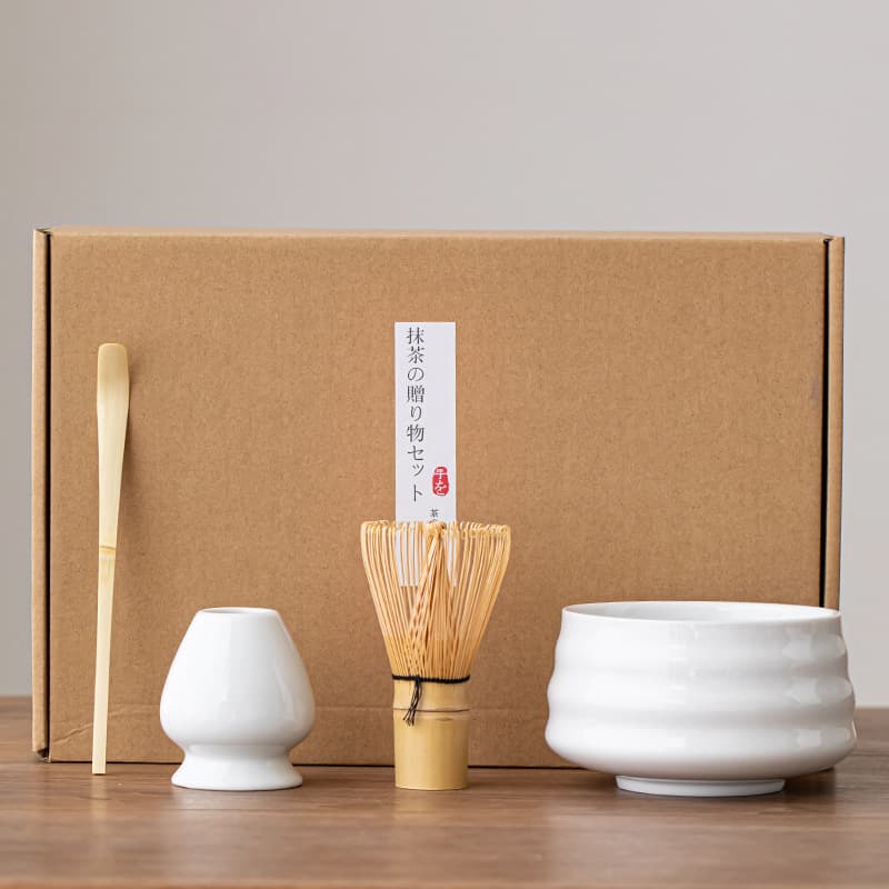 Tea Whisk and Matcha Whisk Holder Set Japanese Gift Box Song Dynasty Tea Ceremony Matcha Making Tool Kit
