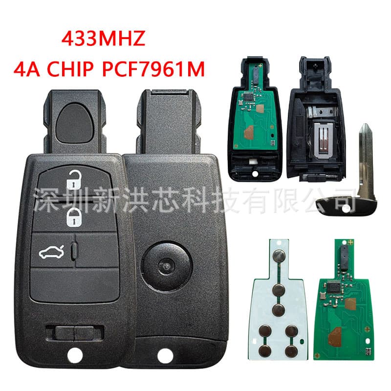 Smart Car Remote Key Fob for Fiat Panda 500, Panda, Punto, Viaggio, Ottimo