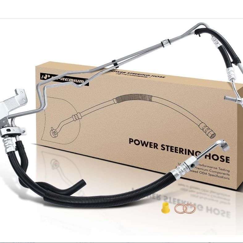 3403672, 497109Z40A-Premium power steering pressure and return hose line, bolt