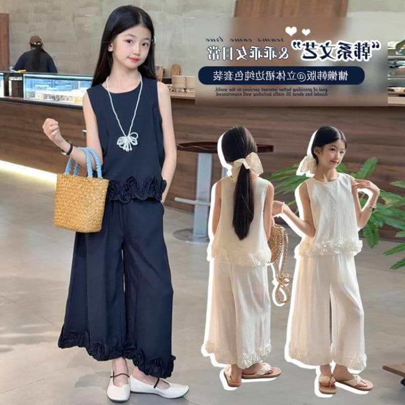 Zhili children's clothing girls summer suit 2026 new children's vest pants huge good-looking summer clothes for girls and boys