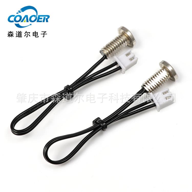 NTC Temperature Sensor Threaded Thermistor Probe 100K3950 1% for Electric Kettle Temperature Measurement and Control
