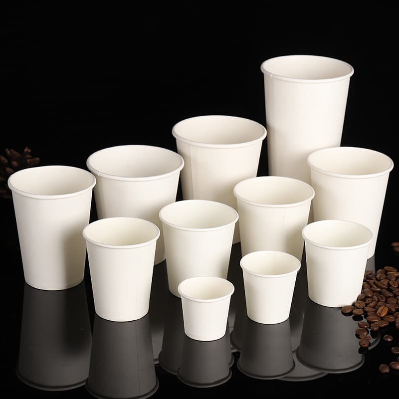 Disposable Pure White Paper Cups for Coffee, Tea, Beverages, Drinking Water, Thickened, Factory Direct, Free Shipping