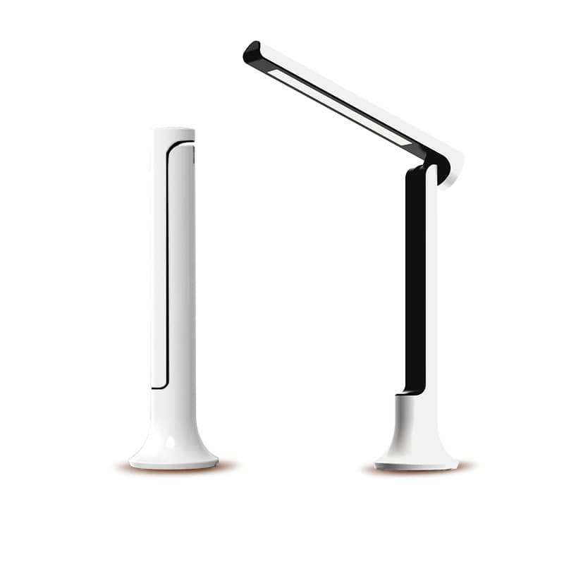 Cylindrical Foldable Eye-Caring LED Desk Lamp, 3 Color Temperatures, Rechargeable & Plug-in, Touch Control Study Reading Lamp