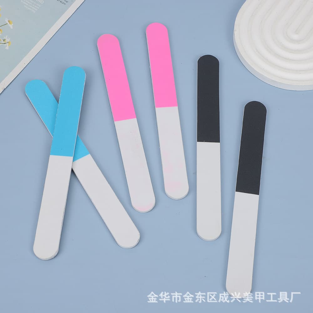 Nail Sponge Rubbing Three-Sided Polishing Strip Polishing Strip Black and White Gray Sponge File Polishing Block Nail File Sanding Strip Tool