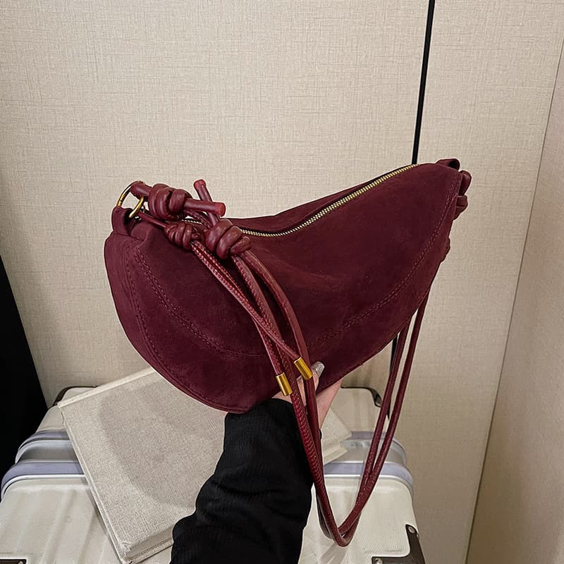 Autumn Winter Super Popular Niche Suede Velvet Bag for Women 2025 New Versatile Crossbody Bag Shoulder Underarm Dumpling Bag