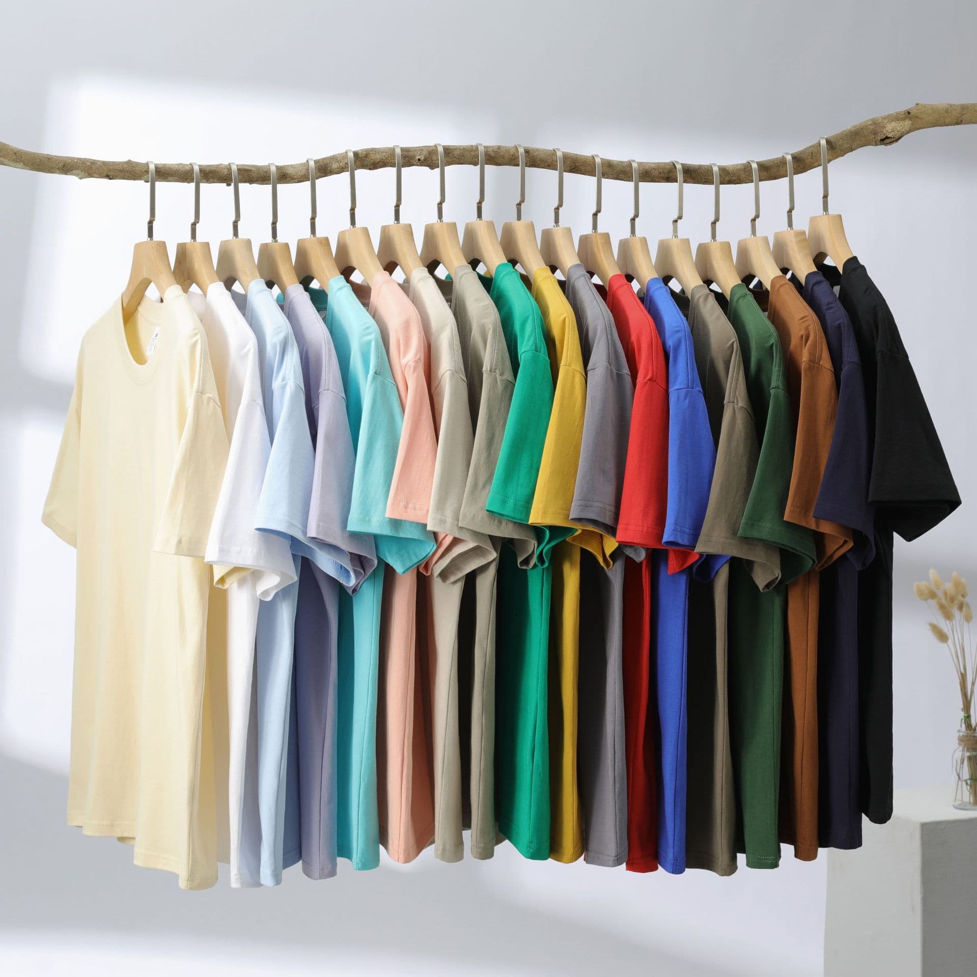 New heavyweight 230g cotton pure white crew neck short sleeve T-shirt women's fashion brand loose half sleeve undershirt men's wholesale