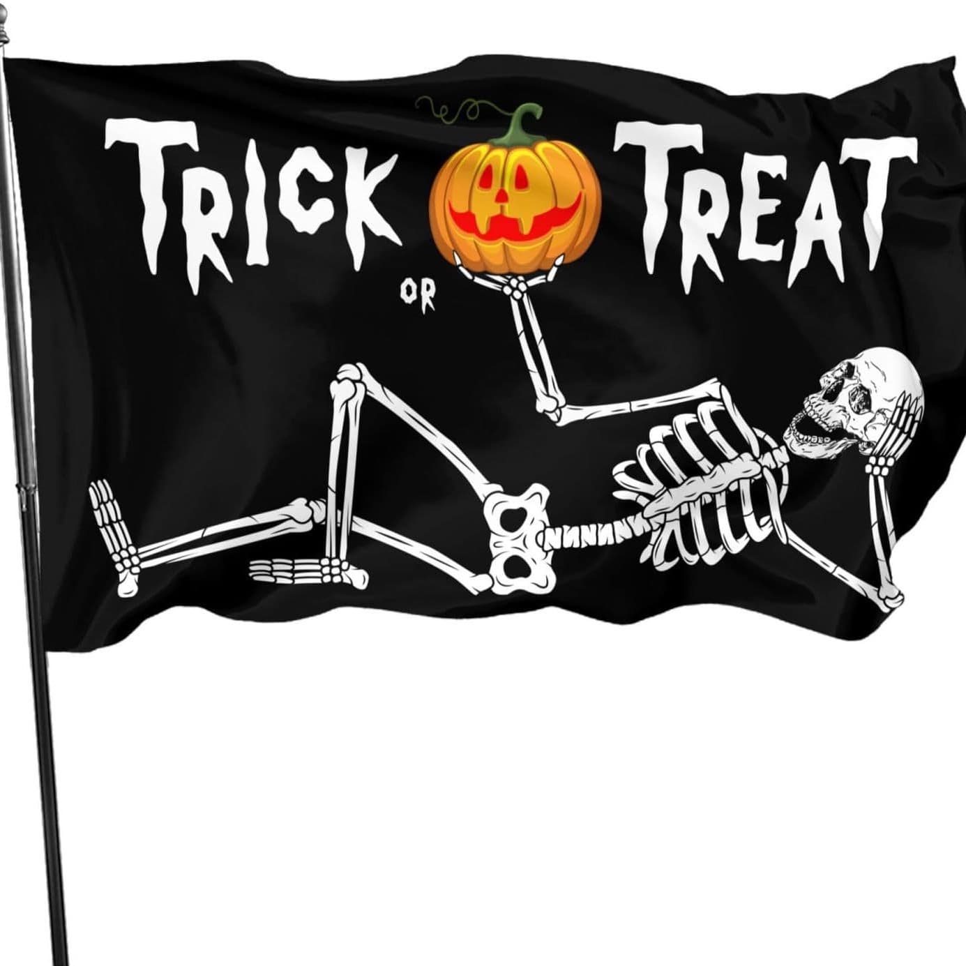 Amazon cross-border Halloween skull flag holiday banner 150*90cm outdoor decorative flag