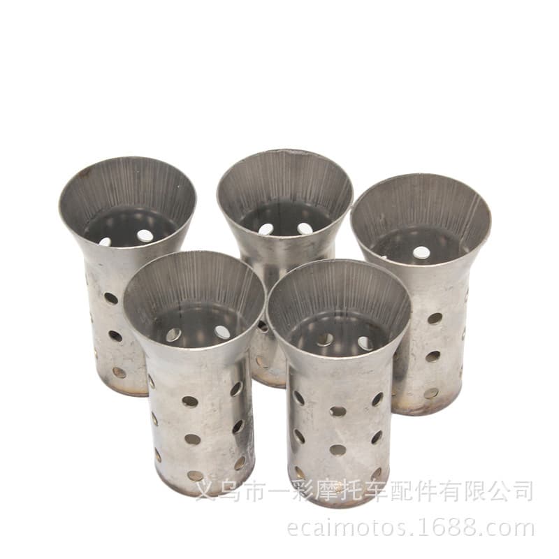 Motorcycle exhaust pipe silencer plug 51mm silencer sound reduction plug back pressure core silent sound reduction catalyst horn plug