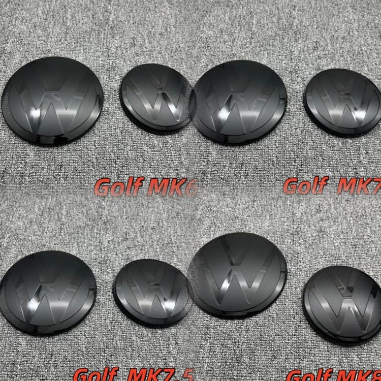 Fit for Volkswagen Golf GOLF8 front and rear emblem sticker mk6/7/7.5 hood black mirror finish decoration