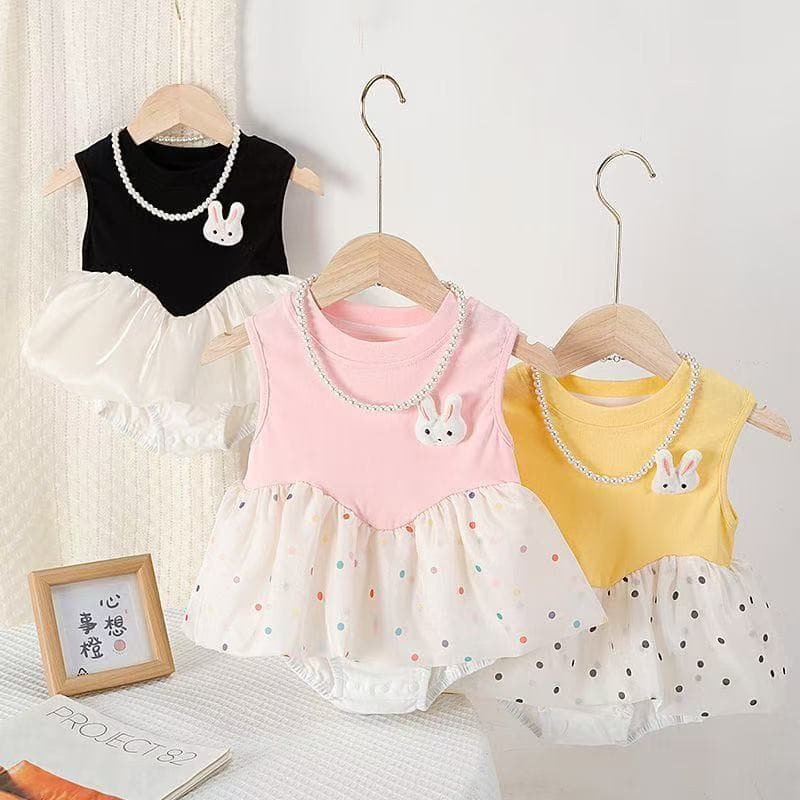 New baby girl summer sweet suit infant summer super cute cute broad shoulder bag fart princess cake skirt