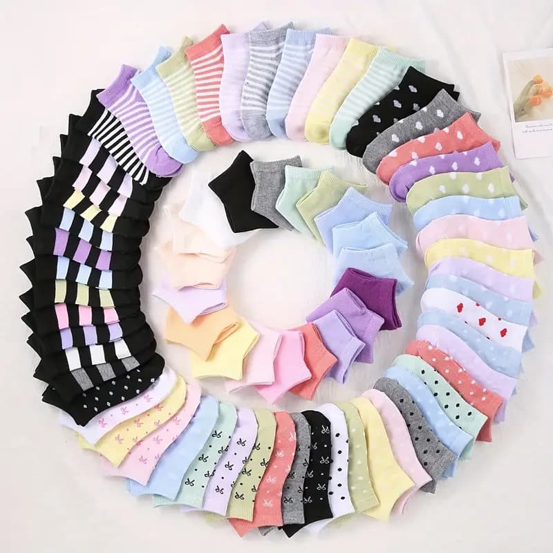 Cross-Border Candy Cartoon Spring and Summer Women's Sweat-Absorbent Short Socks Summer Korean Style Casual Socks Women's Socks Manufacturers Wholesale