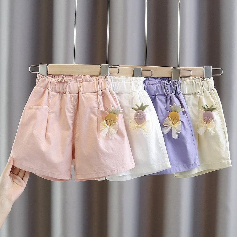 Girls' Shorts 2025 New Thin Children's Loose Sports and Casual Five-Fifth Pants for Children and Middle-aged Children's Summer Pants for Outerwear