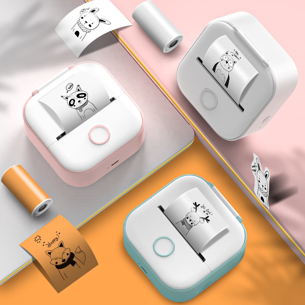 Portable High-Definition T02 Printer Bluetooth Home Use Mini Mobile Phone Pocket Error Printing Machine Small Size