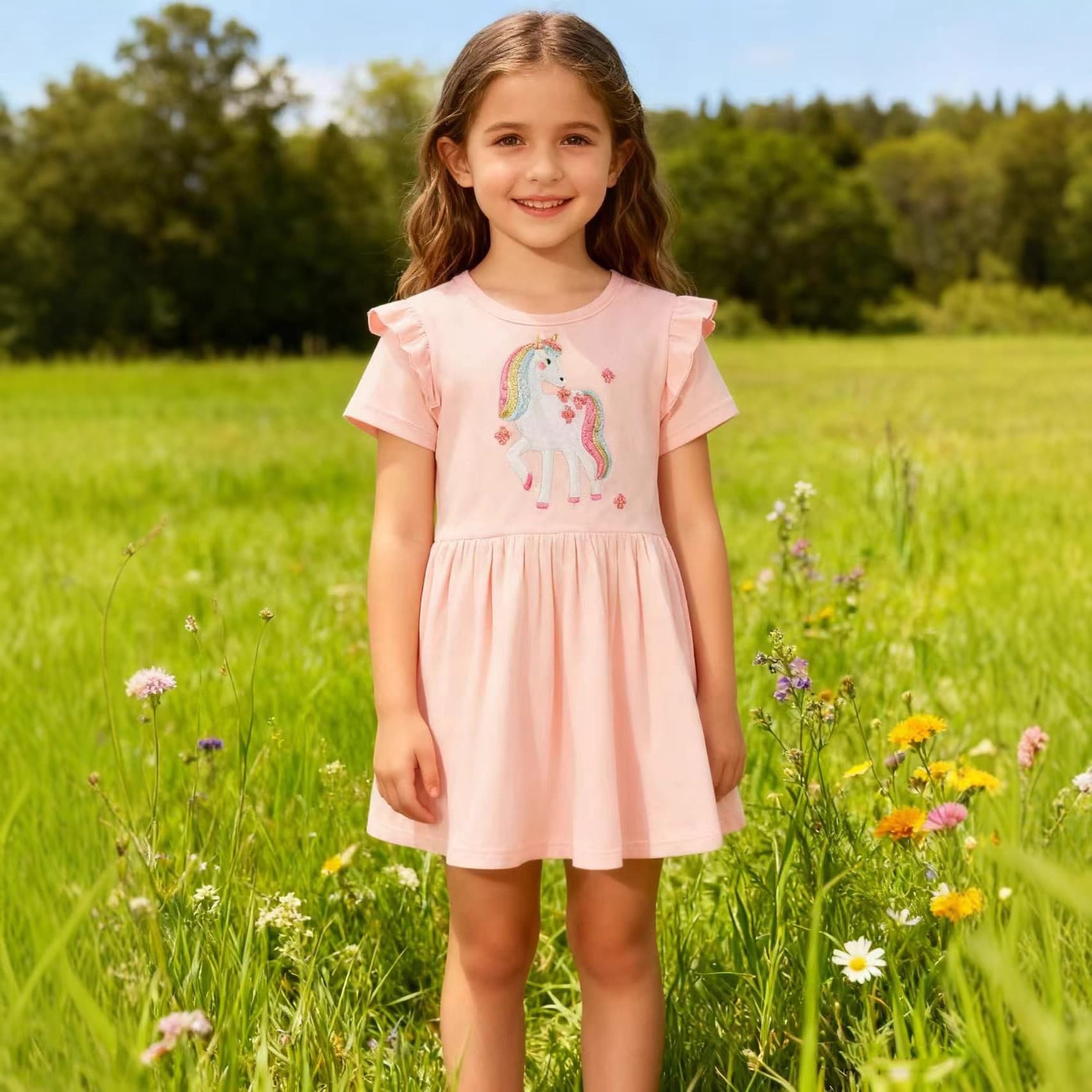 Girls' Dress OEM ODM Custom Manufacturing Factory Accepting Orders 2025 Spring/Summer European and American New Styles
