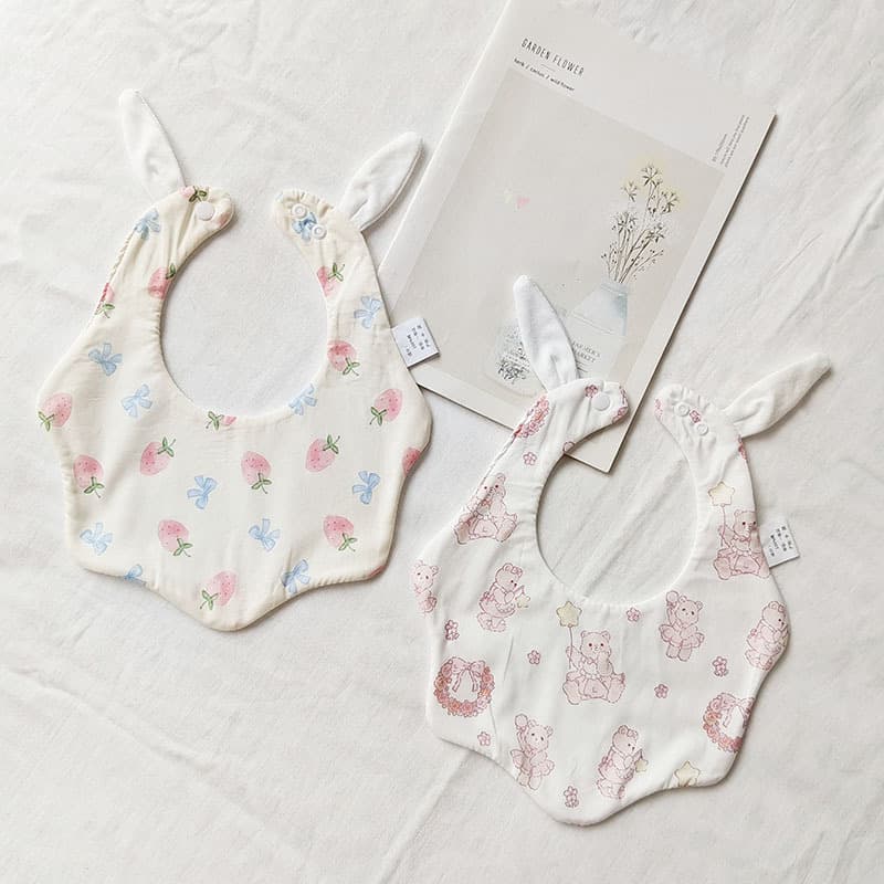 ins Korean version of infant saliva towel pure cotton children's bib baby bib baby saliva bib type a cute bib