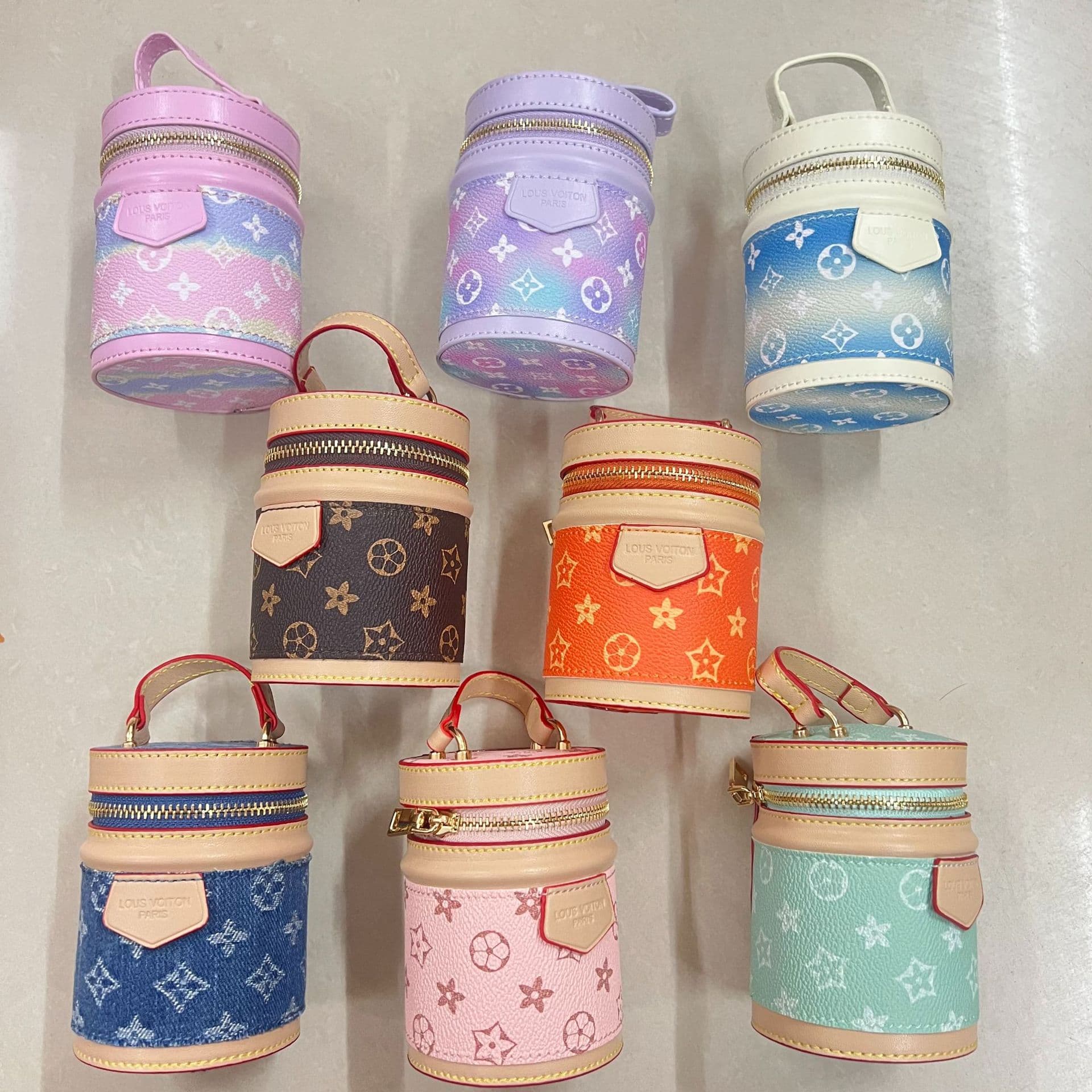 [Special Clear] New Mini Old Flower Bag Fortune Bucket Lipstick Bag Headphones Bag Car Key Bag Creative Cute Bag