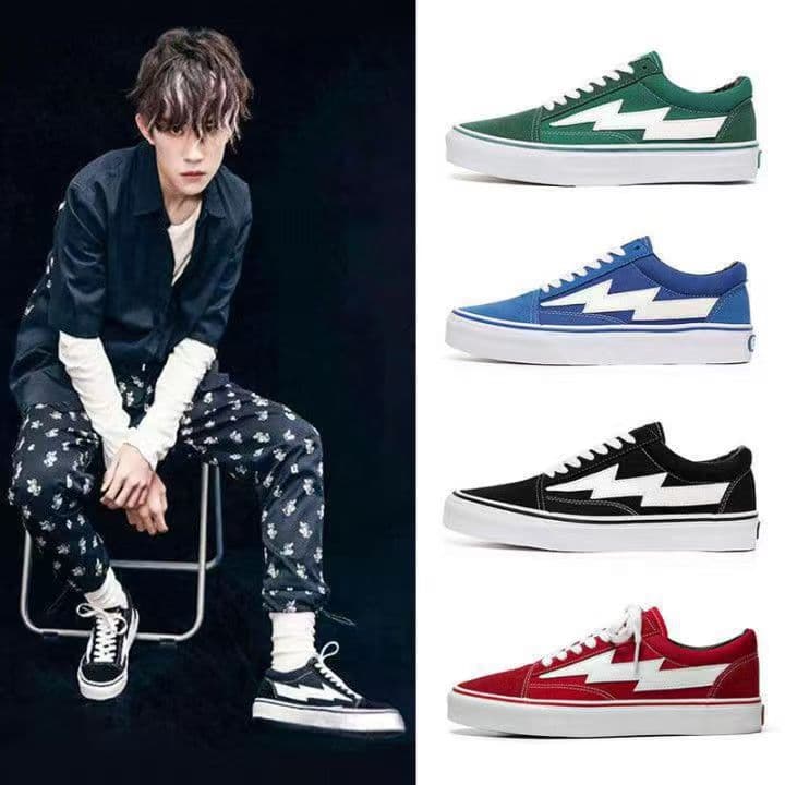 REVENGE X STORM FLASH AF Revenge Storm Blue Lightning Skate Shoe Trendy Ins Couple Style